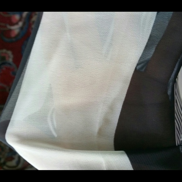 Black/Cream (White) sheer maxi dress - Picture 2 of 2