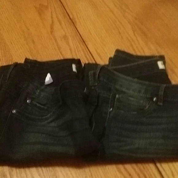 2 pair of garage blue skinny jeans