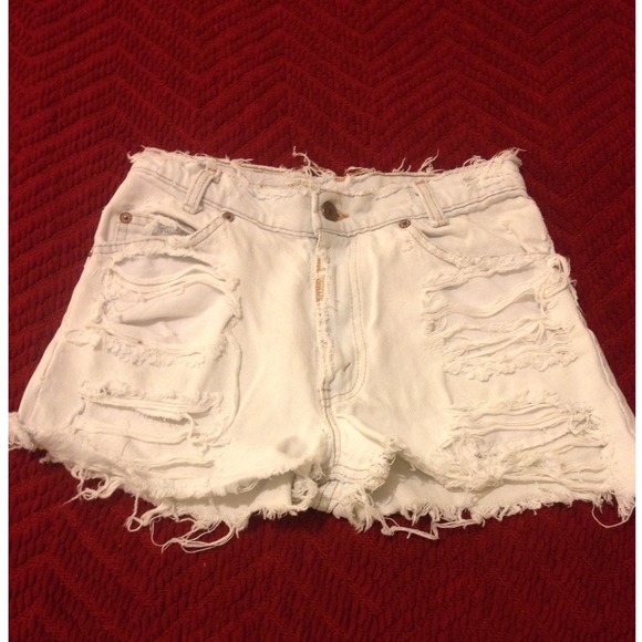 Urban Renewal Distressed High Waisted Shorts