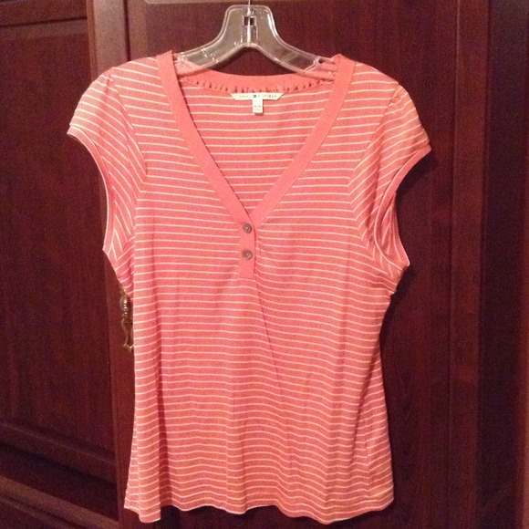 Melon and white striped top SOLD