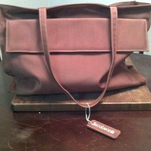 Jacobson brown canvas tote