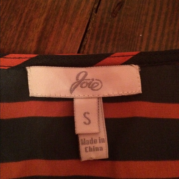 Blue Joie Racerback Tank with Orange Stripes!! - Picture 3 of 3