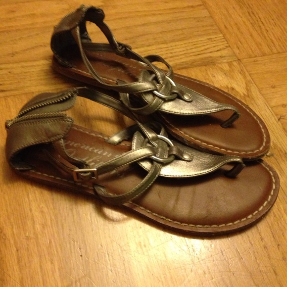Silver American Eagle sandals