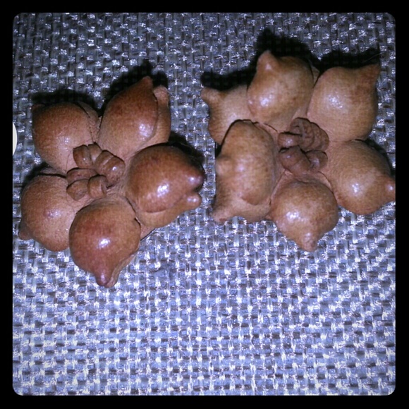 FREE with any purchase! Leather flower earrings!:)