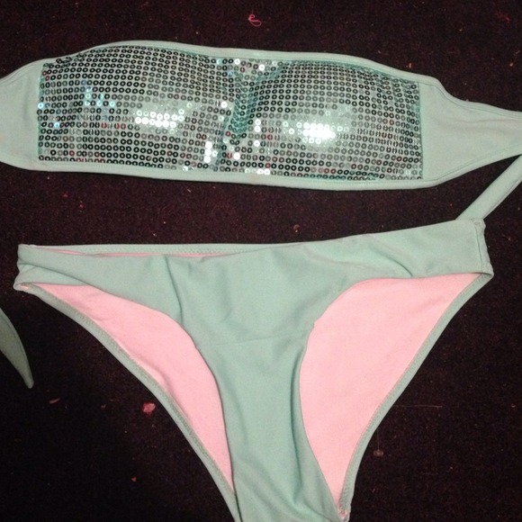 Blue Sequin Bikini
