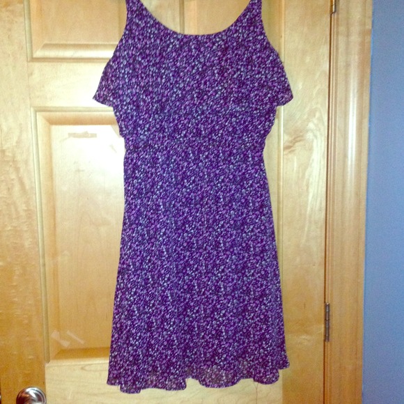 Purple floral dress