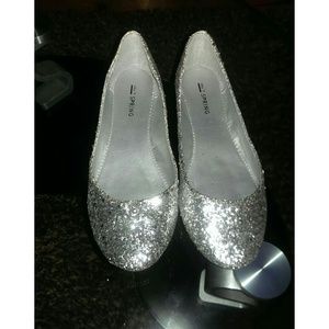 Call It Spring Silver Glitter Flats