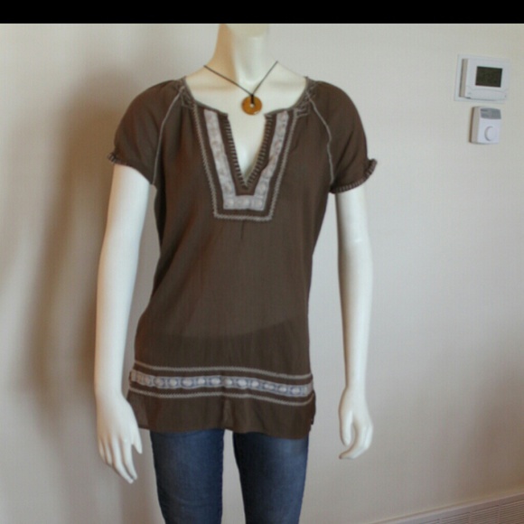EDDIE BAUER Bohemian Style Blouse, Sz XS