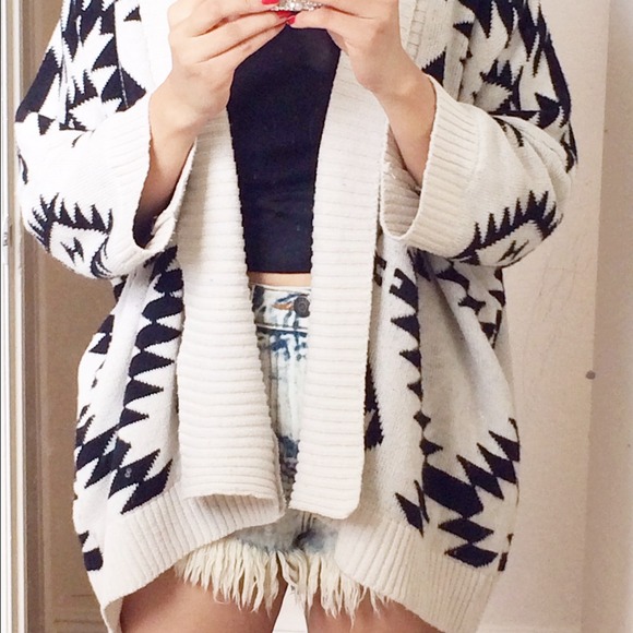 Oversized Aztec Cardigan