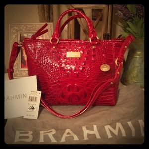 Authentic Brahmin small red tote