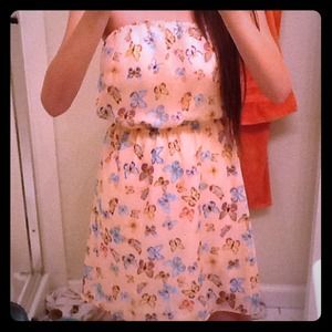 Strapless butterfly dress