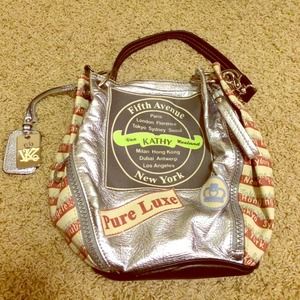 brand new Kathy Van Zeeland metallic purse