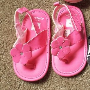 Hot pink toddler thong sandals