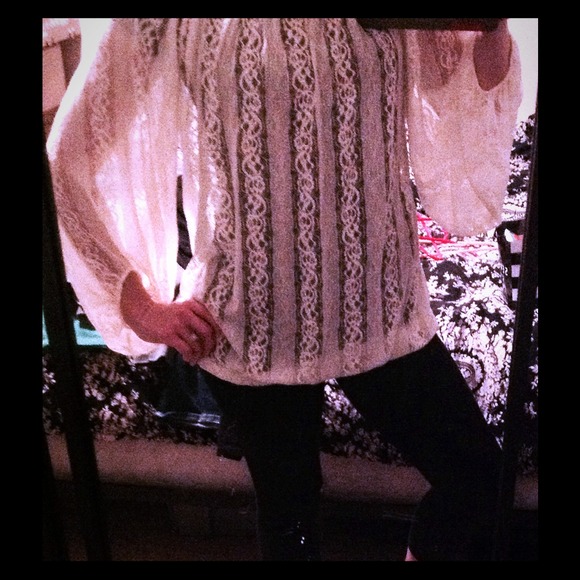 Cream lace tunic