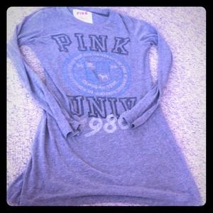 Victoria's Secret pink tunic top long sleeves