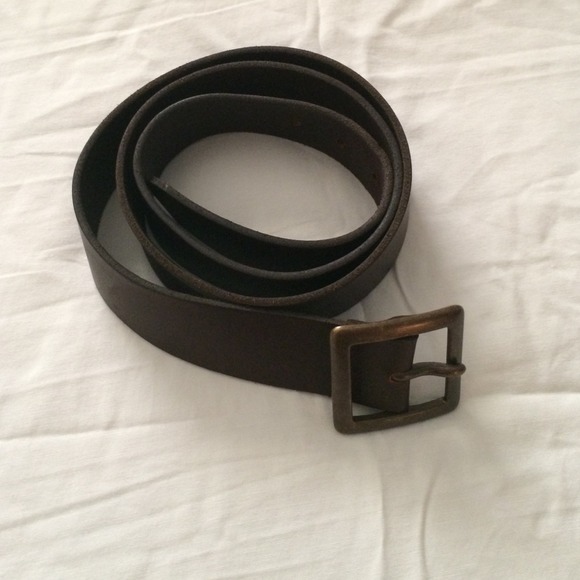 Brown leather belt