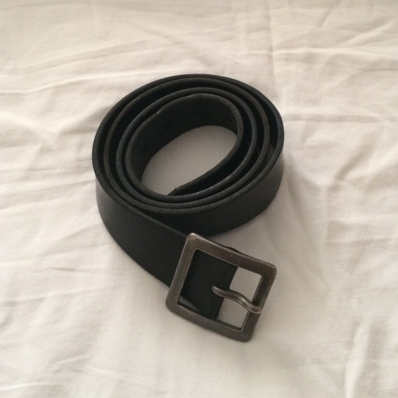 Black leather belt