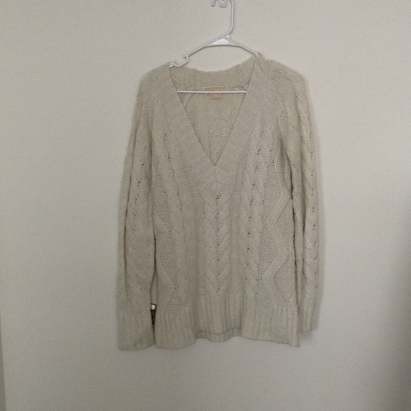 Cream cableknit sweater from Michael kors