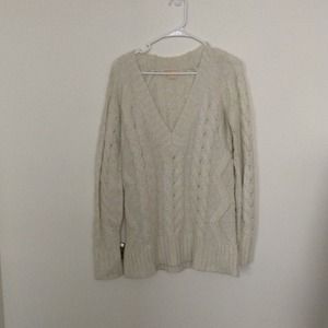Cream cableknit sweater from Michael kors