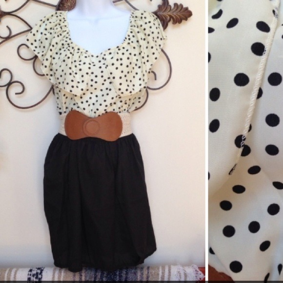 🚫sold🚫Black polka dot dress