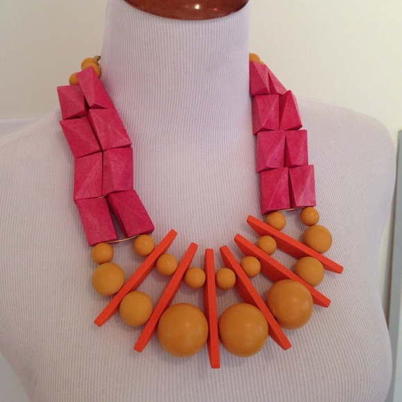 David Aubrey Wood Bead Necklace