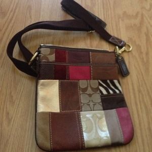 Coach patchwork crossbody and change purse
