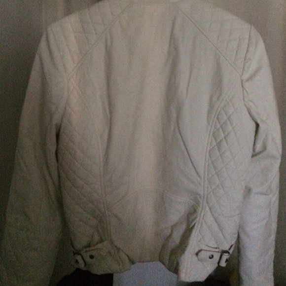 White bomber jacket