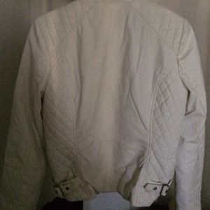 White bomber jacket