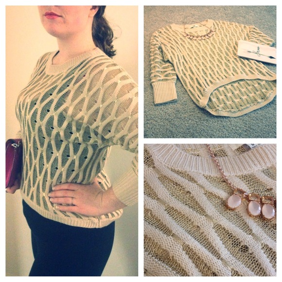Gold hi low sweater