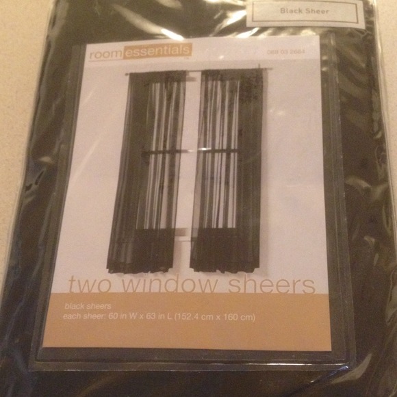 Black Sheer Window Curtains