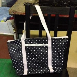 LeSportsac Everyday Tote Polka Dot design w/purple