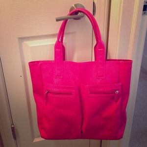 60% off Neiman Marcus Handbags - Neiman Marcus pink faux leather ...