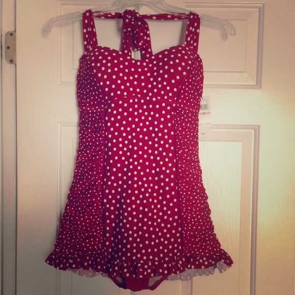 Retro pin-up style Jantzen one piece swimsuit. NWT