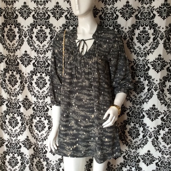 Wyatt Blue White patterned shift dress