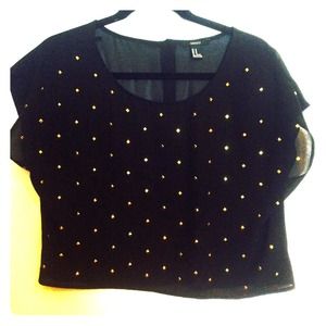 Size Medium black crop top