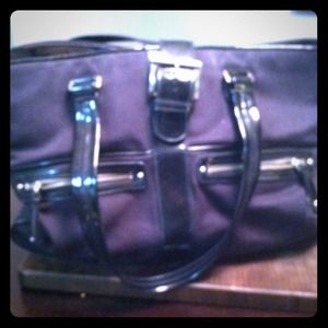 Ann Taylor black canvas tote