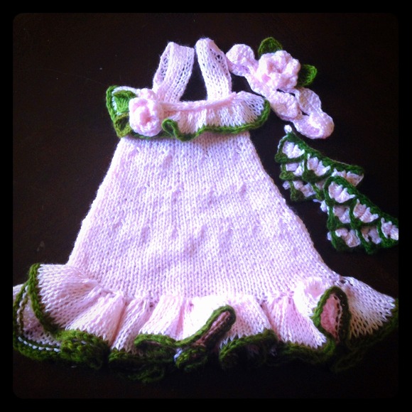 Hand knitted baby set