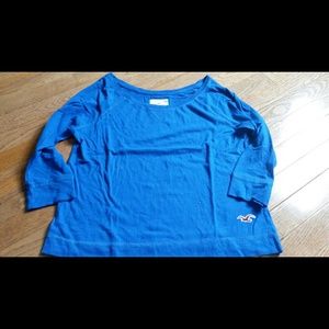 Hollister blue crop top