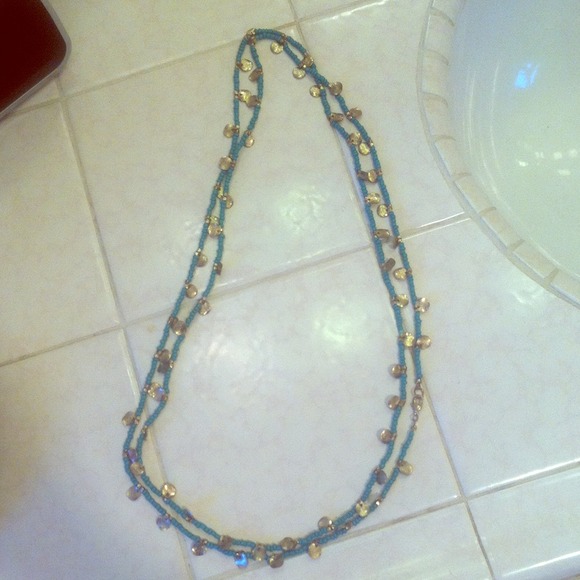 Gold & Turquoise multi- length necklace!