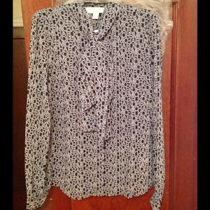 Michael Kors Navy Blouse