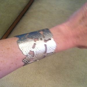 Silver cut out cuff