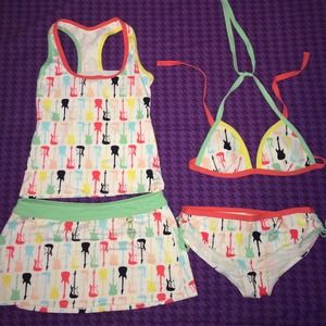 4 piece Guitar Bathing Suit
