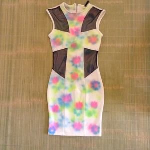 One of a kind spray painted dress 🎨modeled