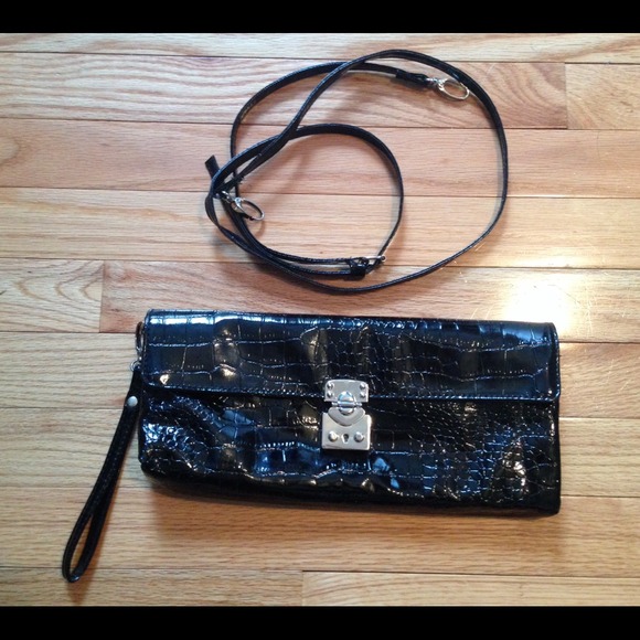 Bellini -Black clutch snakeskin brand new