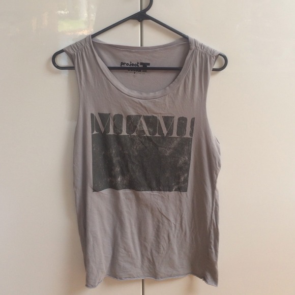🌺Grey "Miami" Tank Top T-Shirt🌺