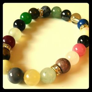 Gorgeous polished gemstone  bracelet