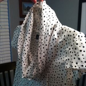 Silk scoop collar top
