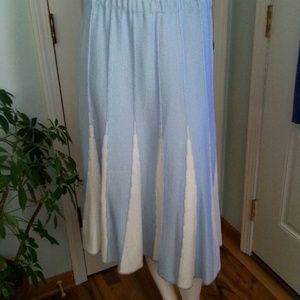 Blue/white sweater skirt