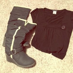 Black Boots and Shirt bundle