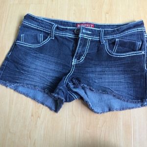 Dark denim shorts